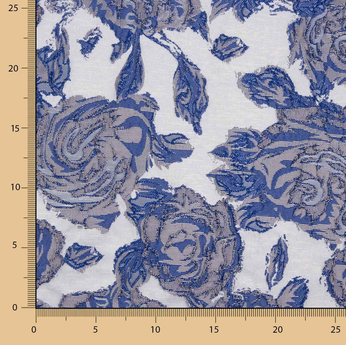 Brocado Royal Bloom Azul Safira - Ribes y Casals