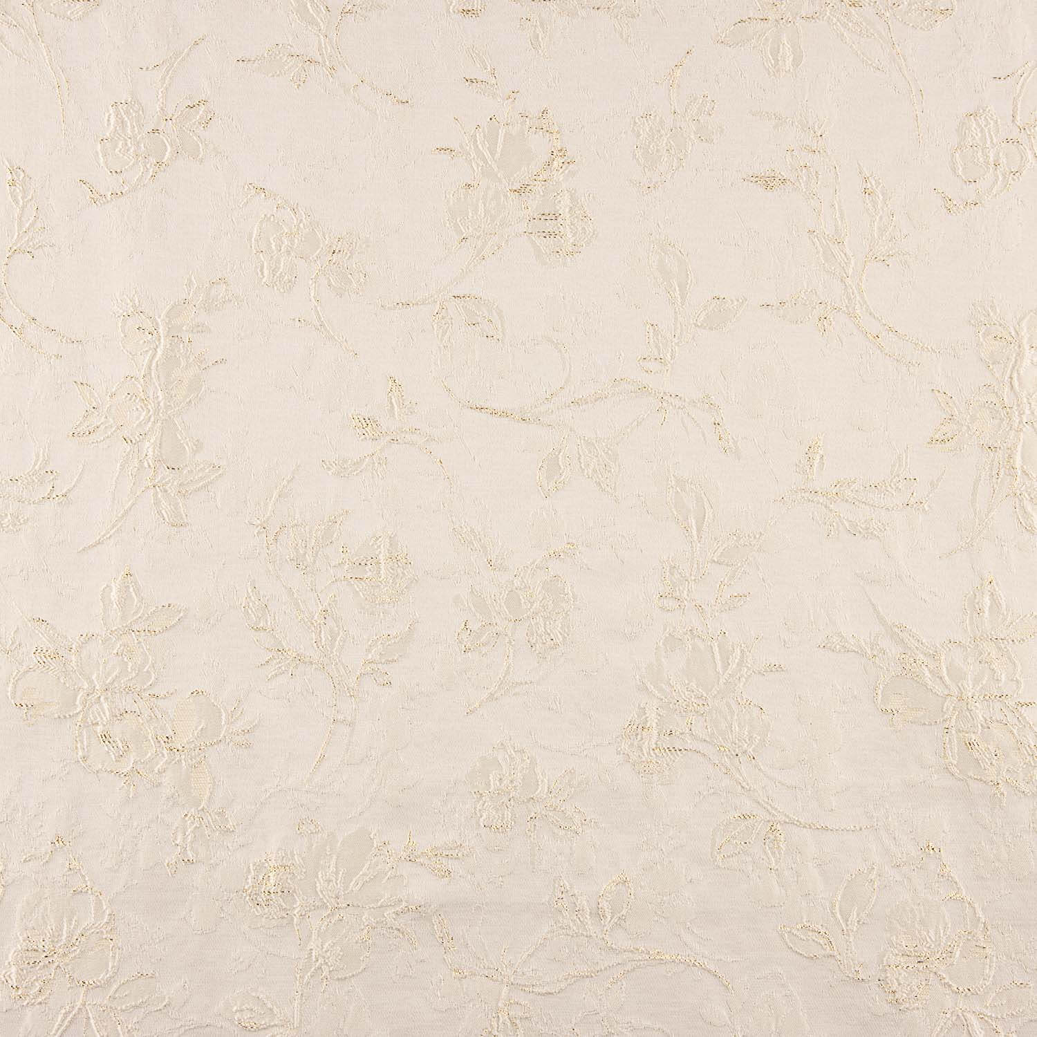 Brocado Floral Clássico Marfim Ouro - Ribes y Casals