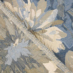 Brocado Floral Margaridas Azuis e Douradas - Ribes y Casals