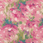 Brocado floral com rosas fúcsia e verde - Ribes y Casals