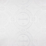 Brocado Litúrgico Cruz Clássica Branca - Ribes y Casals