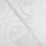 Brocado Litúrgico Cruz Clássica Branca - Ribes y Casals