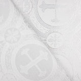 Brocado Litúrgico Cruz Clássica Branca - Ribes y Casals