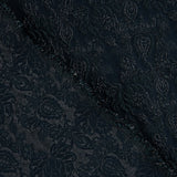 Brocado Oceano Imperial Azul-marinho Prateado - Ribes y Casals