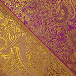 Jacquard Morada com Lurex de Caxemira Dourado - Ribes y Casals