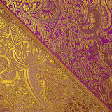 Jacquard Morada com Lurex de Caxemira Dourado - Ribes y Casals