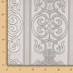 Brocado Barroco Ornamental Cinza Prateado - Ribes y Casals