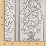 Brocado Barroco Ornamental Cinza Prateado - Ribes y Casals