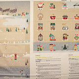 Painel de tecido de algodão «Calendário do Advento Infantil: A Aventura do Pai Natal» – DIY - Ribes y Casals