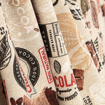 Loneta estampada com motivos vintage de chocolate e cacau - Ribes y Casals