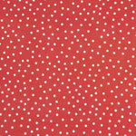 Crepe estampado com bolinhas brancas sobre fundo vermelho - Ribes y Casals