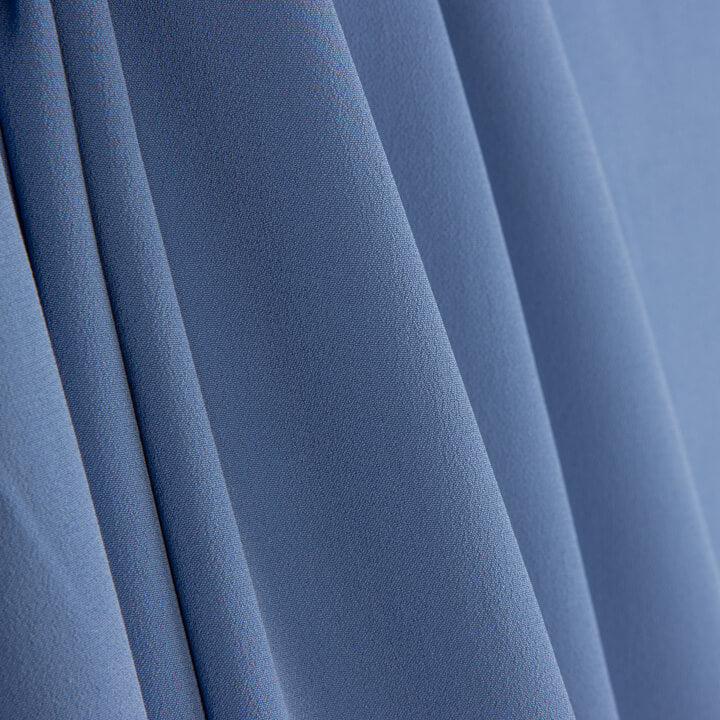 Crepe fino de tecido de viscose azul - Ribes y Casals