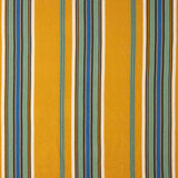 Viscose Crepe às Riscas Mostarda e Azul - Ribes y Casals