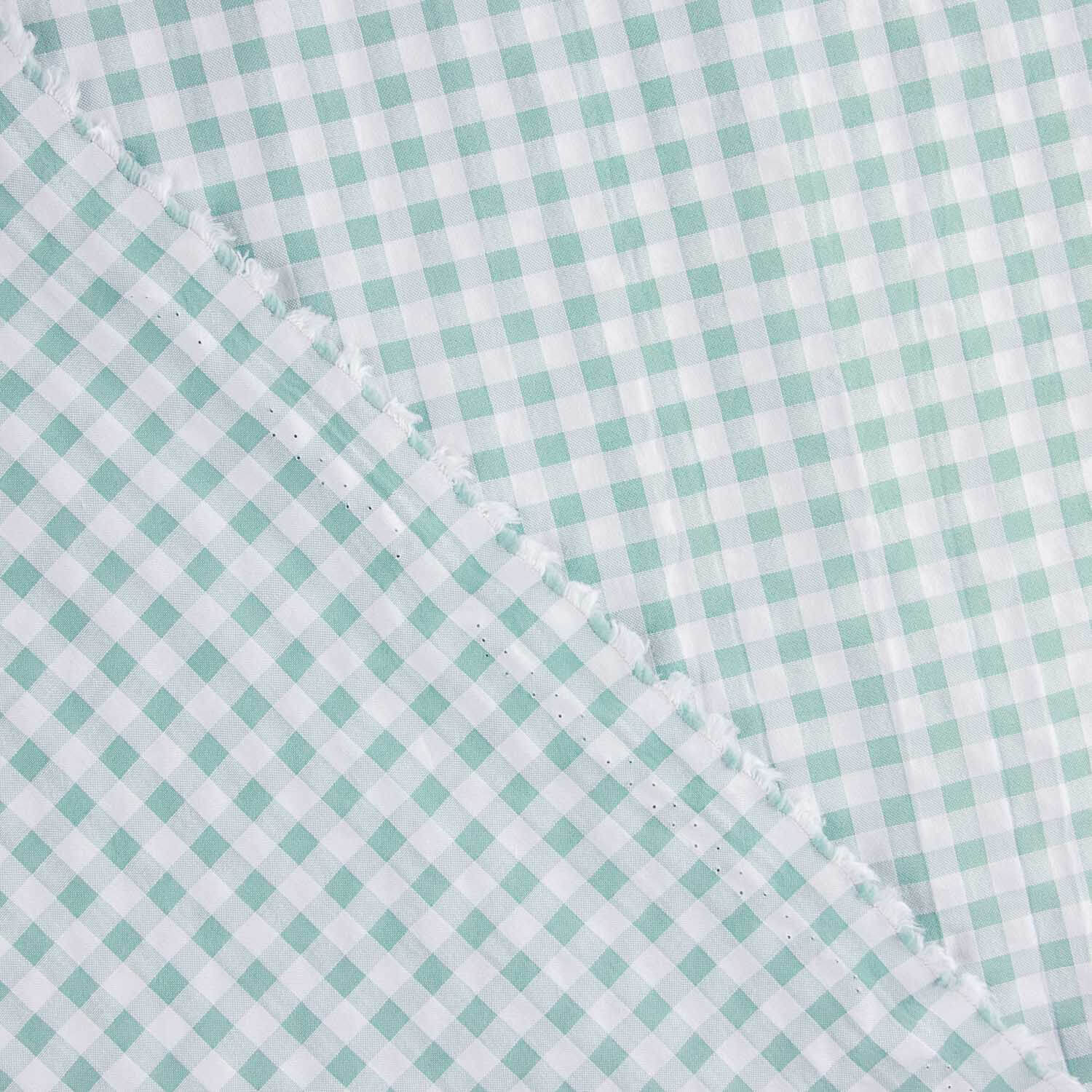 Seersucker Quadrados Turquesa - Ribes y Casals