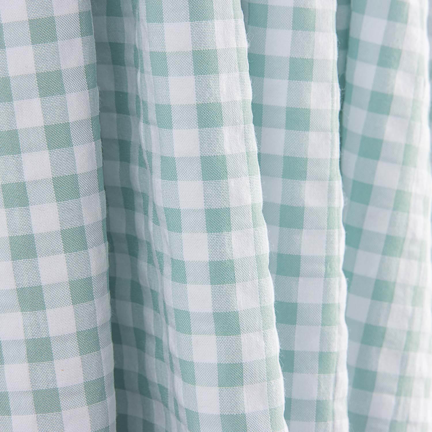 Seersucker Quadrados Turquesa - Ribes y Casals