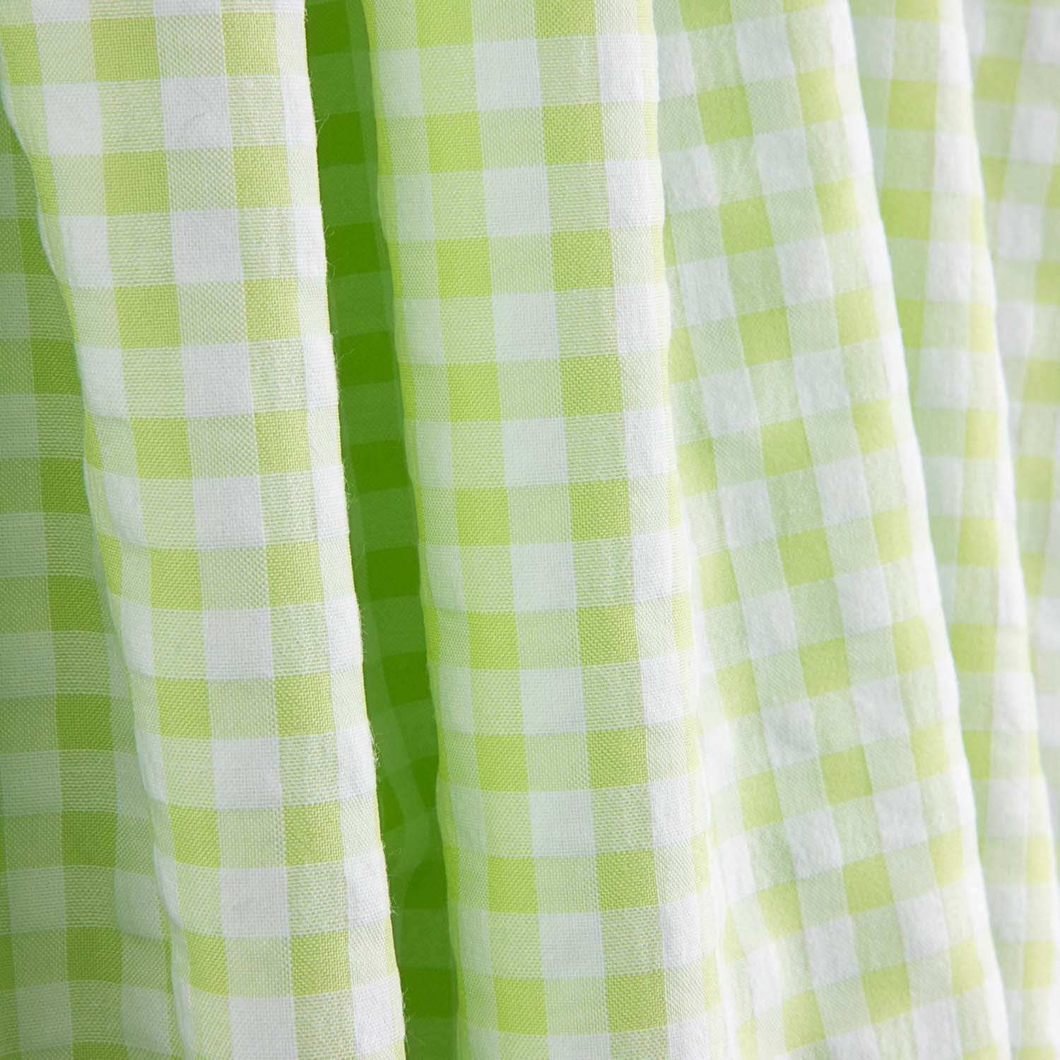 Seersucker Quadrados Verde Claro - Ribes y Casals