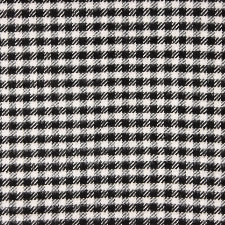 Tweed de lã tecido Oxford branco e preto - Ribes y Casals