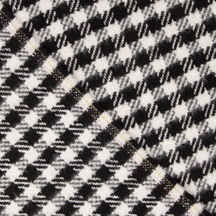 Tweed de lã tecido Oxford branco e preto - Ribes y Casals