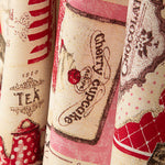 Loneta estampada com cupcakes e macarons, estilo vintage de Paris - Ribes y Casals