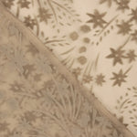 Devoré floral em tons de bege sobre chiffon - Ribes y Casals