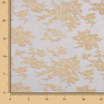 Devoré floral bege sobre chiffon cinzento - Ribes y Casals