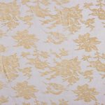 Devoré floral bege sobre chiffon cinzento - Ribes y Casals