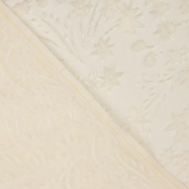 Devoré floral cru sur chiffon - Ribes y Casals