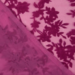 Devoré floral fúcsia sobre chiffon - Ribes y Casals