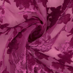 Devoré floral fúcsia sobre chiffon - Ribes y Casals