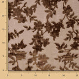 Devoré floral em tons de castanho sobre chiffon - Ribes y Casals