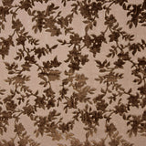 Devoré floral em tons de castanho sobre chiffon - Ribes y Casals