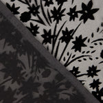 Devoré Floral Preto sobre Chiffon - Ribes y Casals