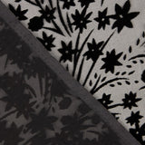 Devoré Floral Preto sobre Chiffon - Ribes y Casals