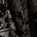 Devoré Floral Preto sobre Chiffon - Ribes y Casals