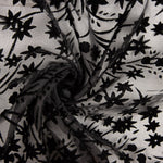 Devoré Floral Preto sobre Chiffon - Ribes y Casals