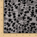 Devoré Floral Preto sobre Chiffon - Ribes y Casals