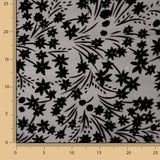 Devoré Floral Preto sobre Chiffon - Ribes y Casals