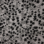 Devoré Floral Preto sobre Chiffon - Ribes y Casals