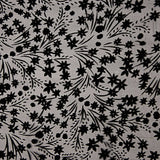 Devoré Floral Preto sobre Chiffon - Ribes y Casals