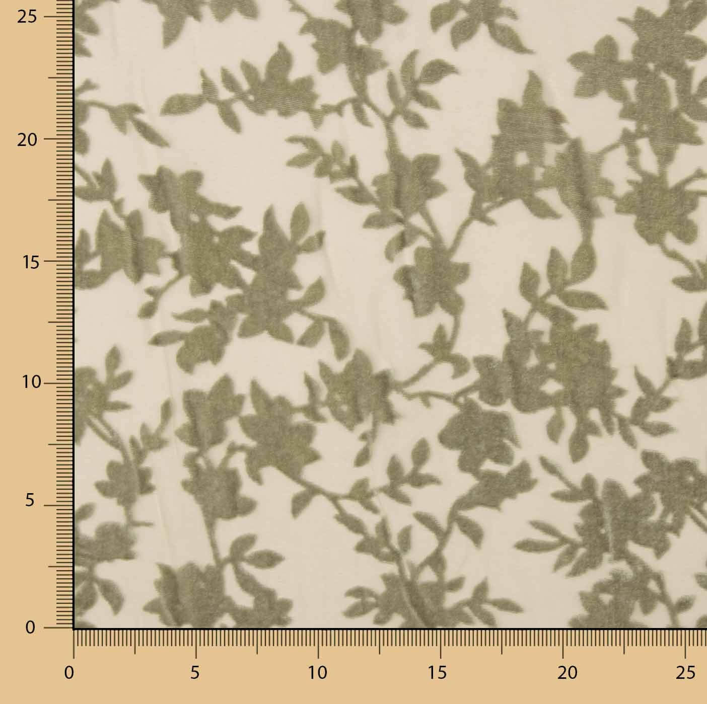 Devoré Floral Verde sur chiffon - Ribes y Casals