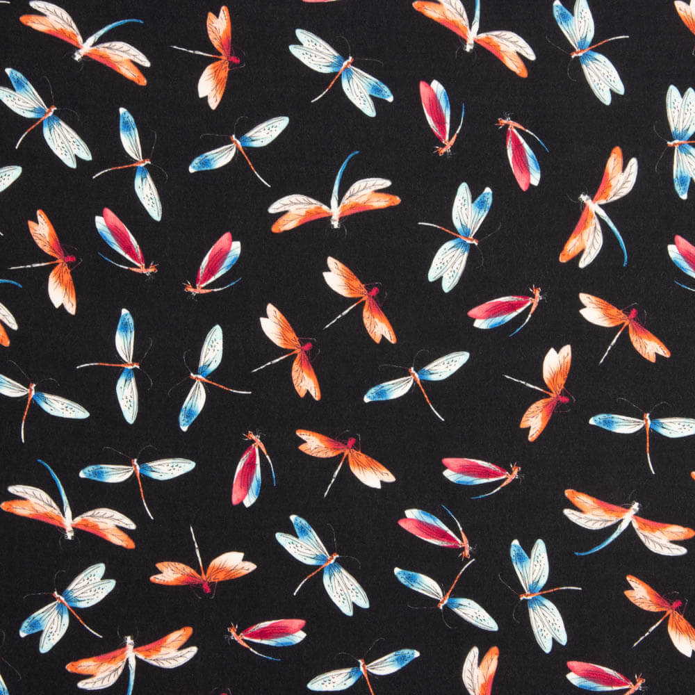 Georgette com Estampado de Libélulas - Ribes y Casals