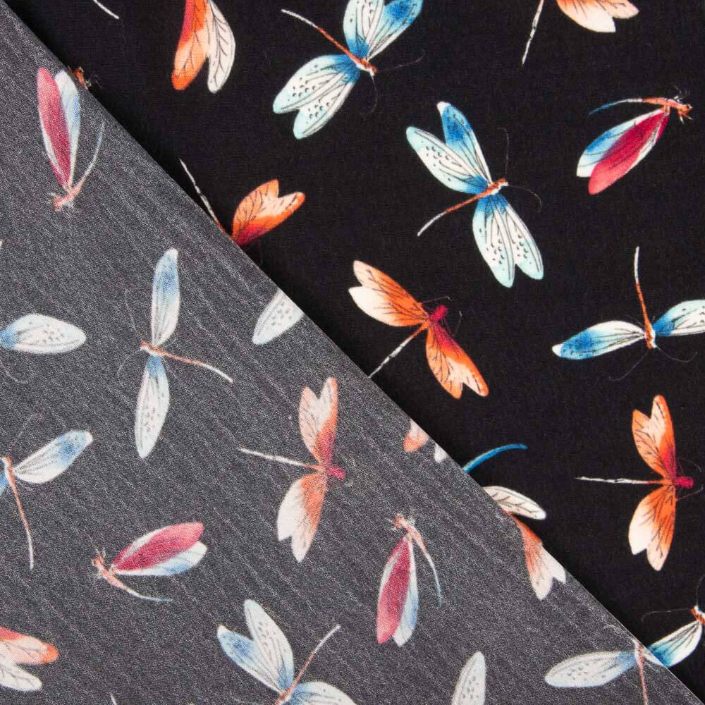 Georgette com Estampado de Libélulas - Ribes y Casals