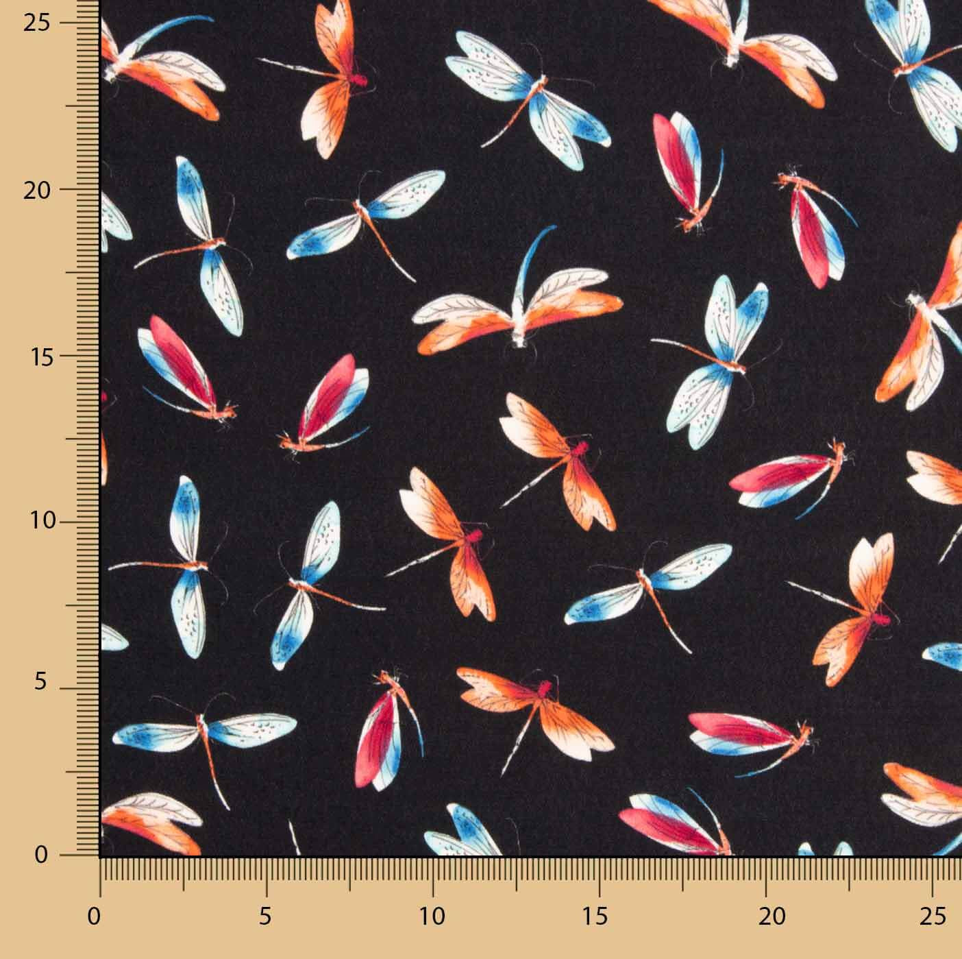 Georgette com Estampado de Libélulas - Ribes y Casals