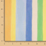 Viscose Bambula Estampada com Riscas Multicoloridas Fresca - Ribes y Casals