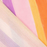 Retalho de viscose bambula estampado com riscas multicoloridas suaves - Várias medidas x largura de 130 cm - Ribes y Casals