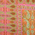 Retalho de crepe de viscose estampado com padrão paisley boho fúcsia - Várias medidas x largura de 140 cm - Ribes y Casals