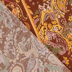 Viscose rústica estampada com padrão «Cachemir Teja» - Ribes y Casals