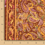 Viscose rústica estampada com padrão «Cachemir Teja» - Ribes y Casals