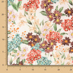 Viscose crepe estampada com flores em aquarela - Ribes y Casals