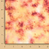 Viscose estampada com efeito aquarela em tons de coral - Ribes y Casals